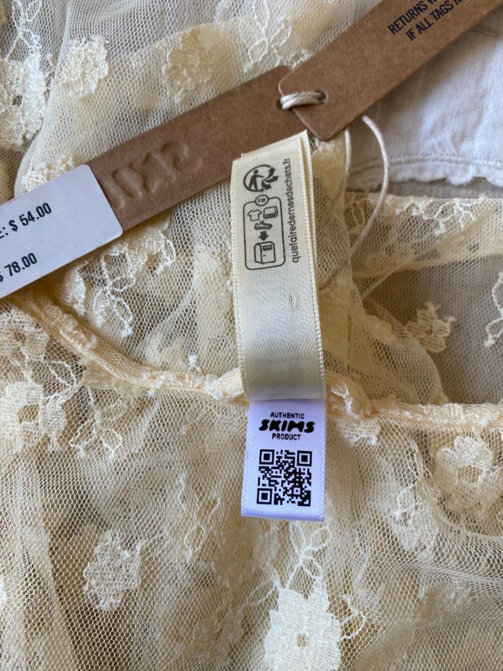 SKIMS NWT | Spring Intimates Robe in Butter Two Tone - Picture 9 of 12